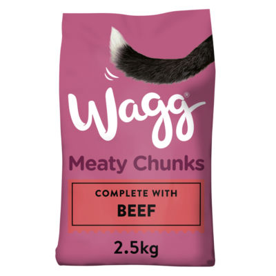 ASDA Wagg Meaty Chunks with Beef Wet Dog Food 2.5kg- Buy online at McGrocer