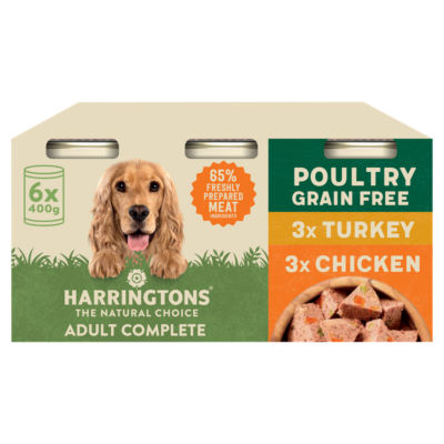 Harringtons poultry wet dog food multipack 6x400g - British product