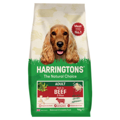 Harringtons dry dog food rich in beef and rice 4kg, UK version
