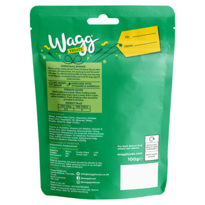 Wagg dog treats Christmas Dinner 100g - British product
