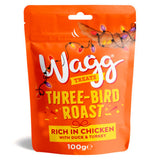 Wagg Three-Bird Roast dog treats 100g, imported from the UK