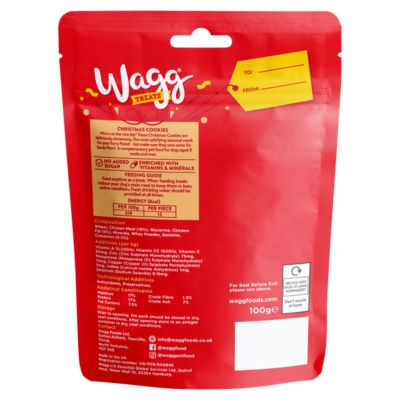 Wagg Christmas cookies for dogs 100g, imported from the UK