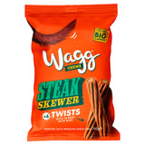 Wagg dog treat steak skewer twists 110g, UK version