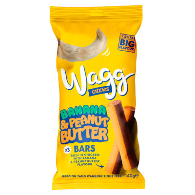 ASDA Wagg Chews Banana & Peanut Butter Dog Treat Bars 140g- Buy online at McGrocer