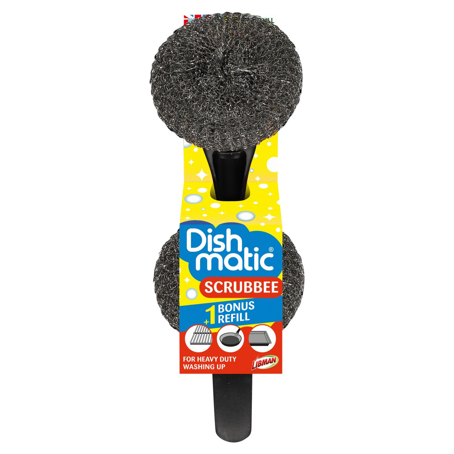 Dishmatic Scrubbee steel scourer replaceable refill, UK version