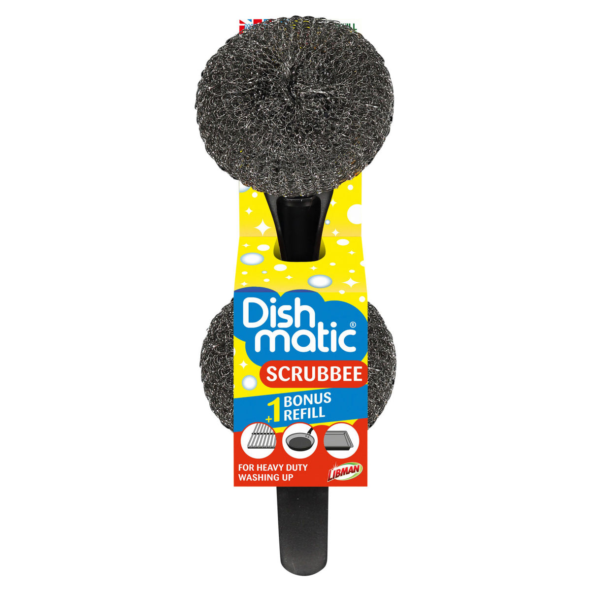 Dishmatic Scrubbee steel scourer replaceable refill, UK version