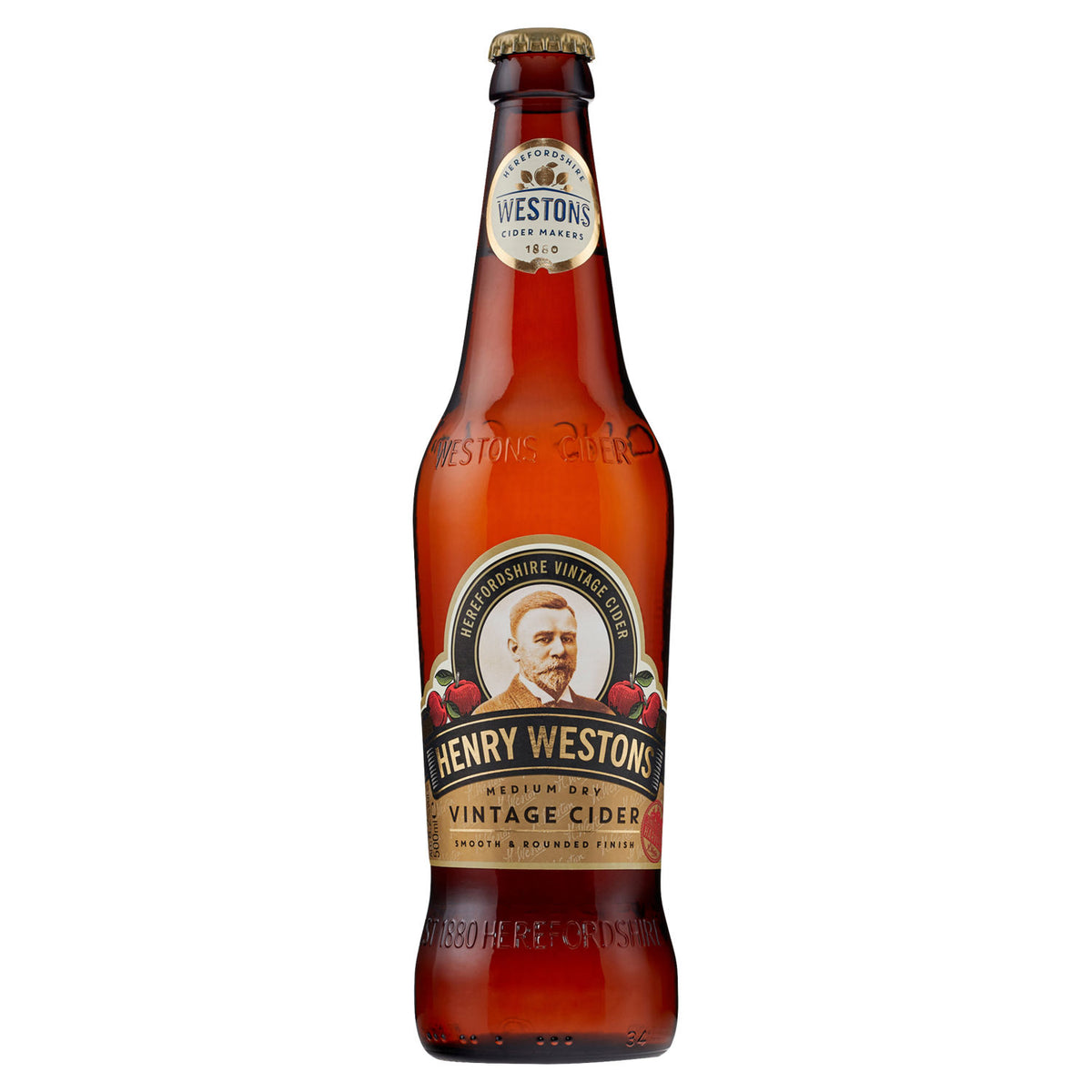 Henry Westons Vintage Apple Cider 500ml Bottle, UK version