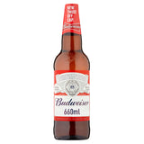 Budweiser lager beer bottle 660ml - British product