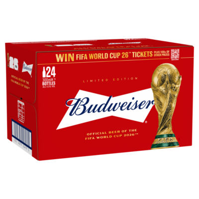 Budweiser Lager Beer Bottle Pack 24x300ml - British product