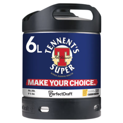 Tennent's lager beer PerfectDraft keg 6L, UK version
