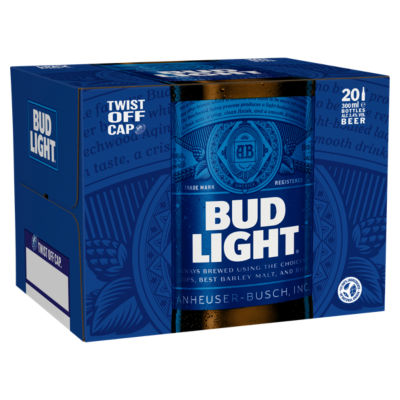 Bud Light lager beer bottles 20x300ml, imported from the UK