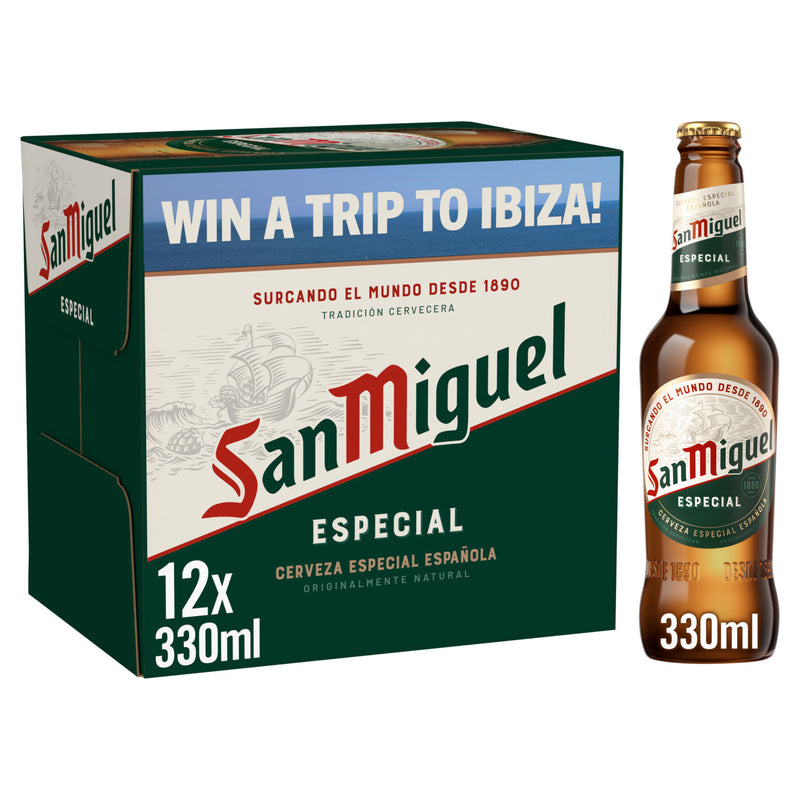 San Miguel premium lager beer bottles 12x330ml - British product