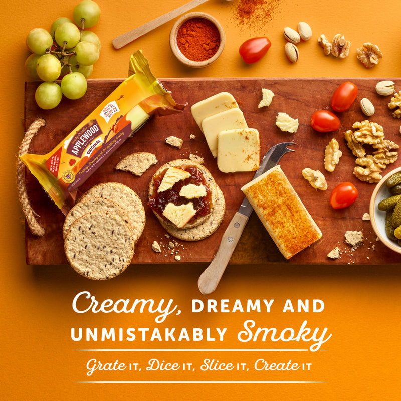 Applewood Smoky Cheddar cheese 185g, UK version