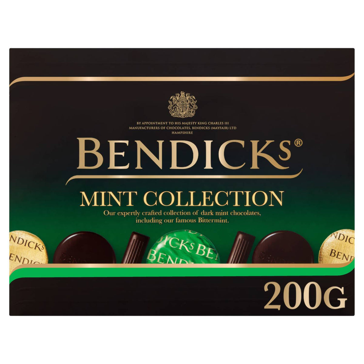 Bendicks Mint Collection dark mint chocolates 200g, UK version