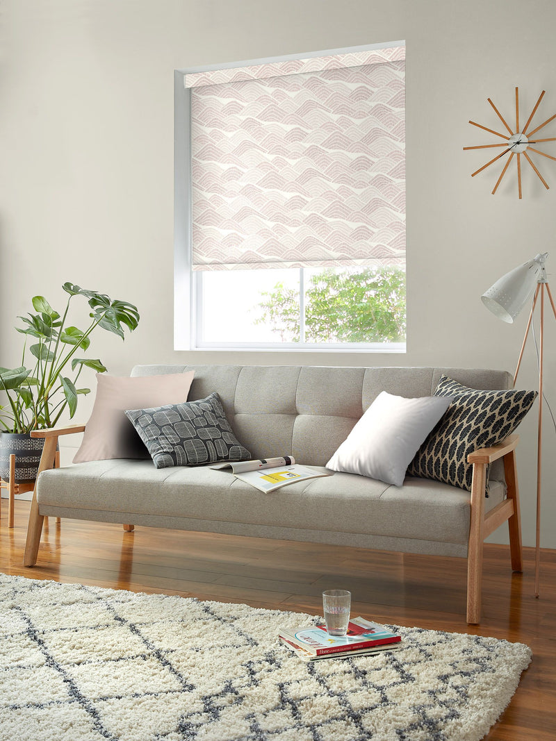 MissPrint Dusty Pink Frontier made to measure roller blinds - British product