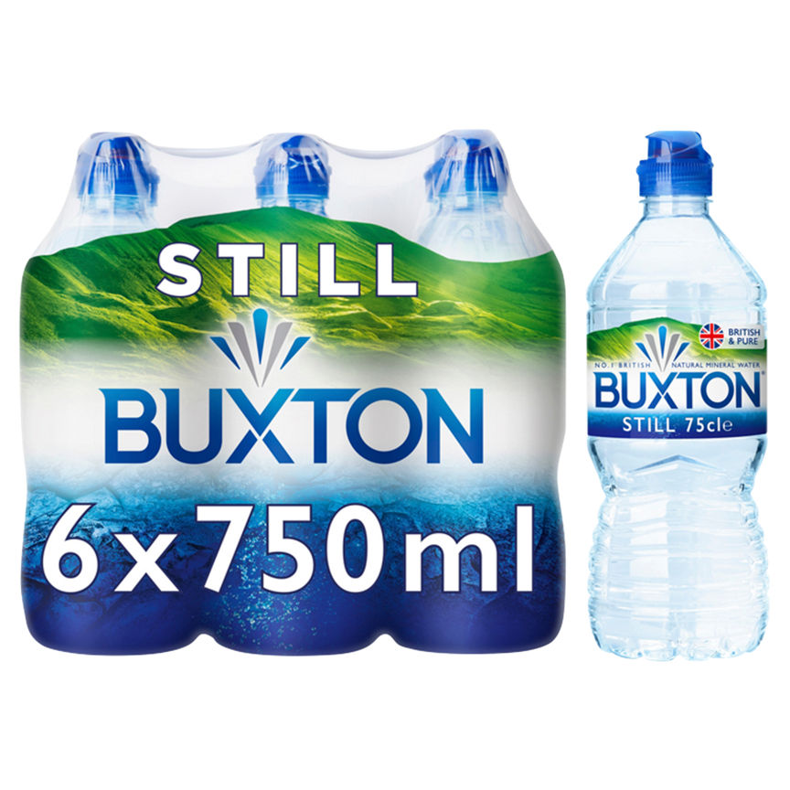 Buxton Still Natural Mineral Water Sports Cap Bottles GOODS ASDA   