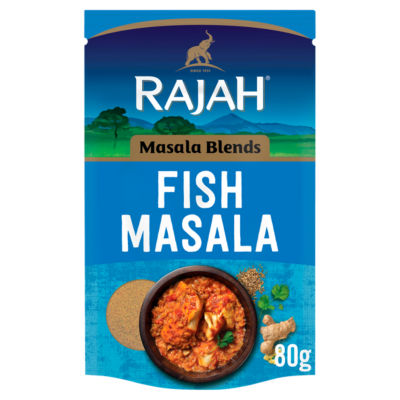 Rajah fish masala spice blend 80g, imported from the UK