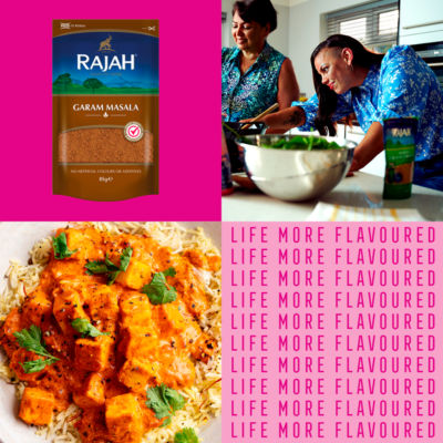 Rajah garam masala spice blend 85g, imported from the UK