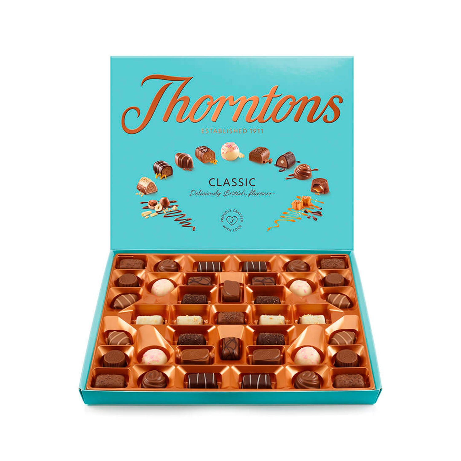 Thorntons chocolate gift box milk dark white chocolate 449g (British brand)