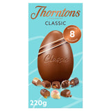 Thorntons milk chocolate egg 220g with classic chocolates, imported from the UK