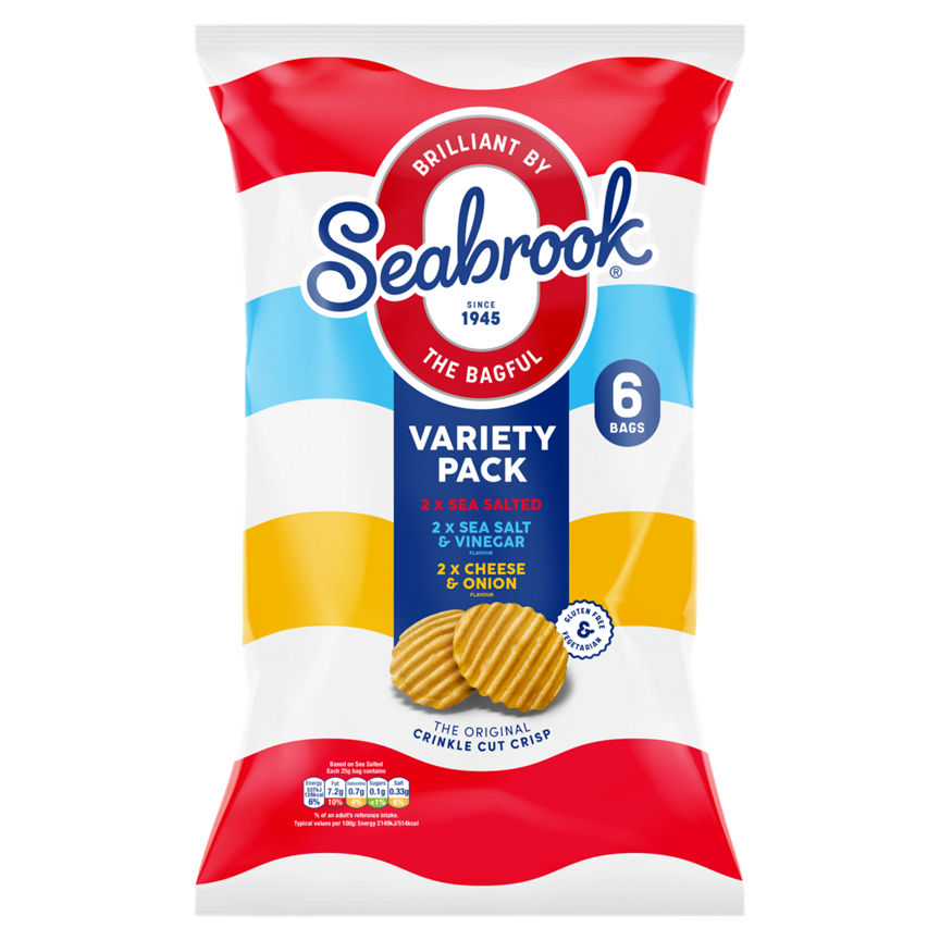 Seabrook Crinkle Cut Variety Multipack Potato Crisps GOODS ASDA   