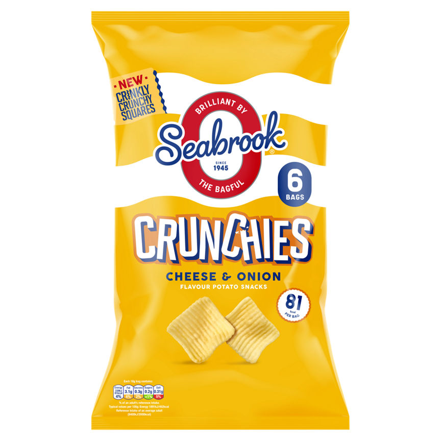 Seabrook Crunchies Cheese & Onion Flavour Potato Snacks GOODS ASDA   