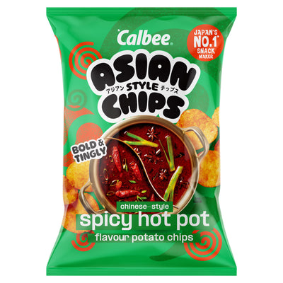 ASDA Calbee Chinese-Style Spicy Hot Pot Flavour Potato Crisps 130g- Buy online at McGrocer