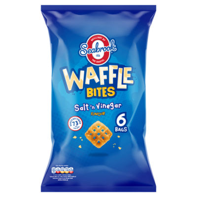 Seabrook salt and vinegar waffle bites 6x16g (British brand)