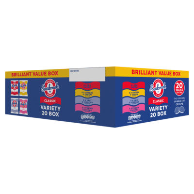 Seabrook classic crisps variety box 20 x 25g (British brand)