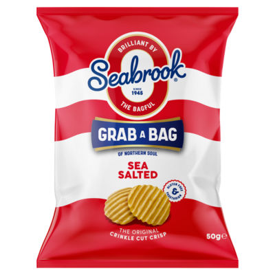 ASDA Seabrook Sea Salted The Original Crinkle Cut Crisps 50g- Buy online at McGrocer