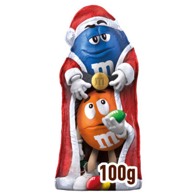 M&M's milk chocolate Santa Christmas 100g, imported from the UK
