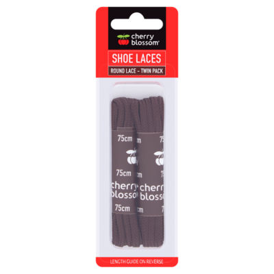 Cherry Blossom Round Shoe Lace Twin Pack Brown