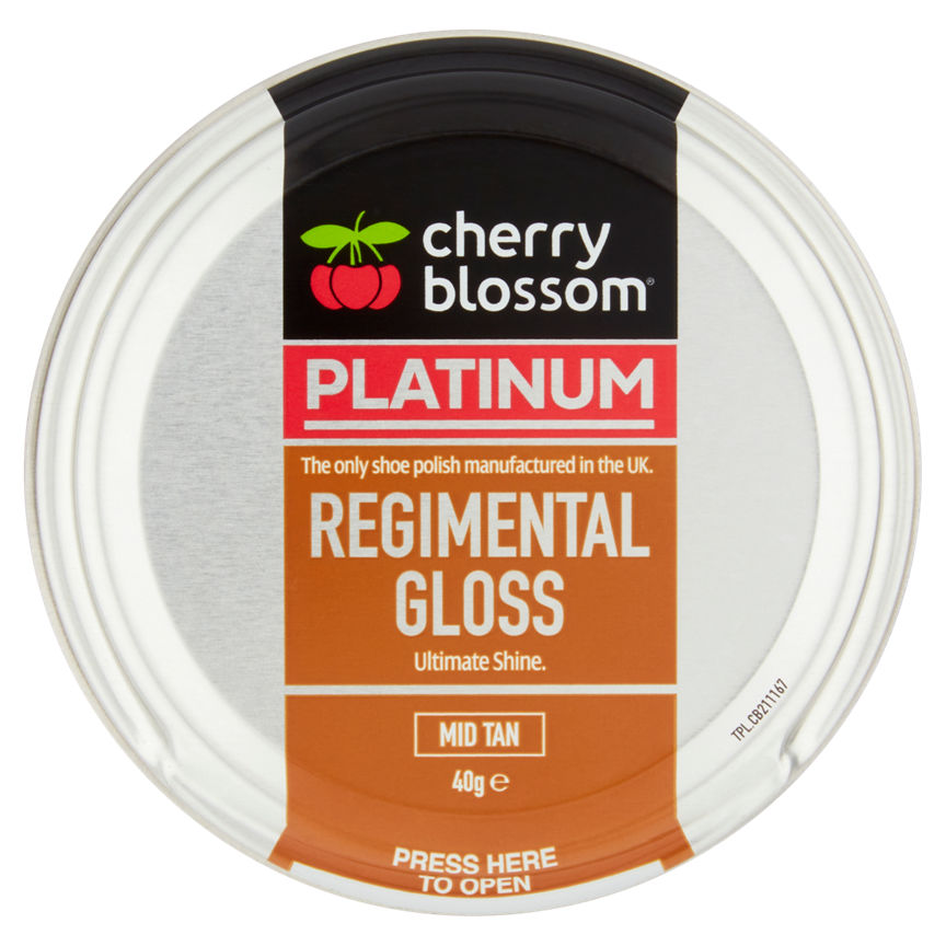 Cherry Blossom Platinum Regimental Gloss Mid Tan GOODS ASDA   