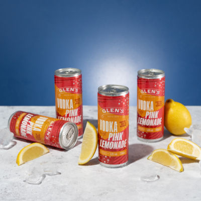Glens Vodka Pink Lemonade 250ml - British product