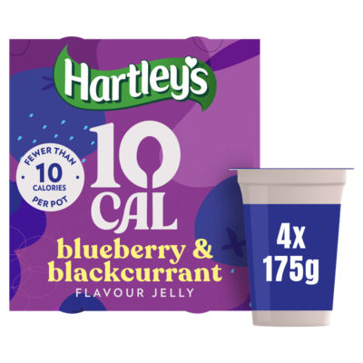 ASDA Hartley's 10 Cal Blueberry & Blackcurrant Flavour Jelly Pots 4 x 175g- Buy online at McGrocer