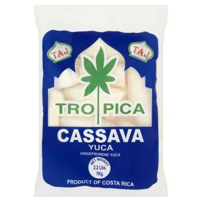 Taj Cassava Whole Root Frozen 1kg