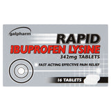 Galpharm Rapid Ibuprofen Lysine 342mg Tablets 16 Tablets GOODS ASDA   