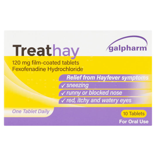 Galpharm Treathay Film-Coated Tablets Fexofenadine Hydrochloride 10 Tablets GOODS ASDA   