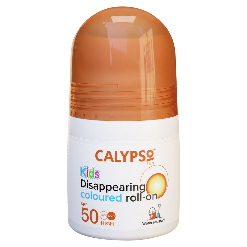 Calypso Kids disappearing coloured roll-on SPF50 50ml (British brand)