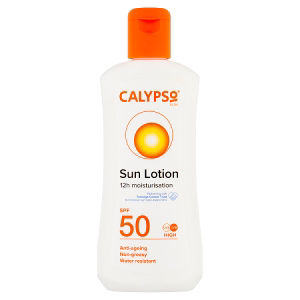 Calypso SPF 50 sun lotion 200ml, imported from the UK