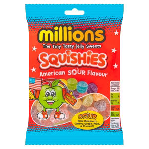 Millions Squishies American Sour sweets 130g - British product