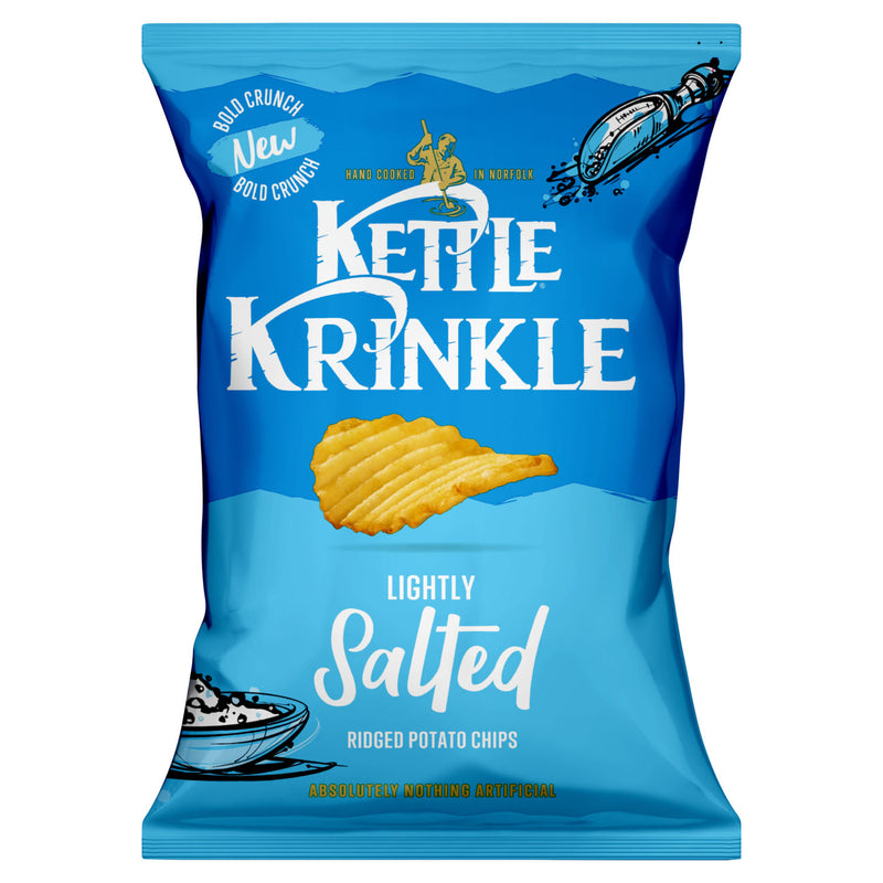 Kettle Krinkle lightly salted crisps 130g, UK version