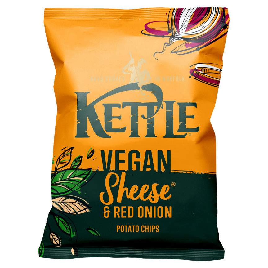 Kettle Vegan Sheese & Red Onion Sharing Crisps GOODS ASDA   