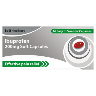 Bell's Ibuprofen 200mg Soft Capsules 16 Capsules Pain Relief Capsules