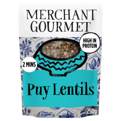 ASDA Merchant Gourmet Puy Lentils Ready-to-Eat 250g- Buy online at McGrocer