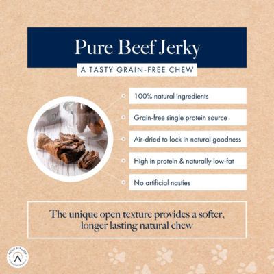 Hollings dog treats pure beef jerky 100g (British brand)