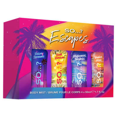 So...? Escapes Body Mist 4x50ml set (British brand)
