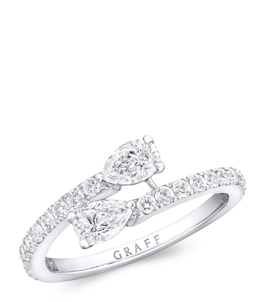 Graff white gold diamond Duet ring, UK version