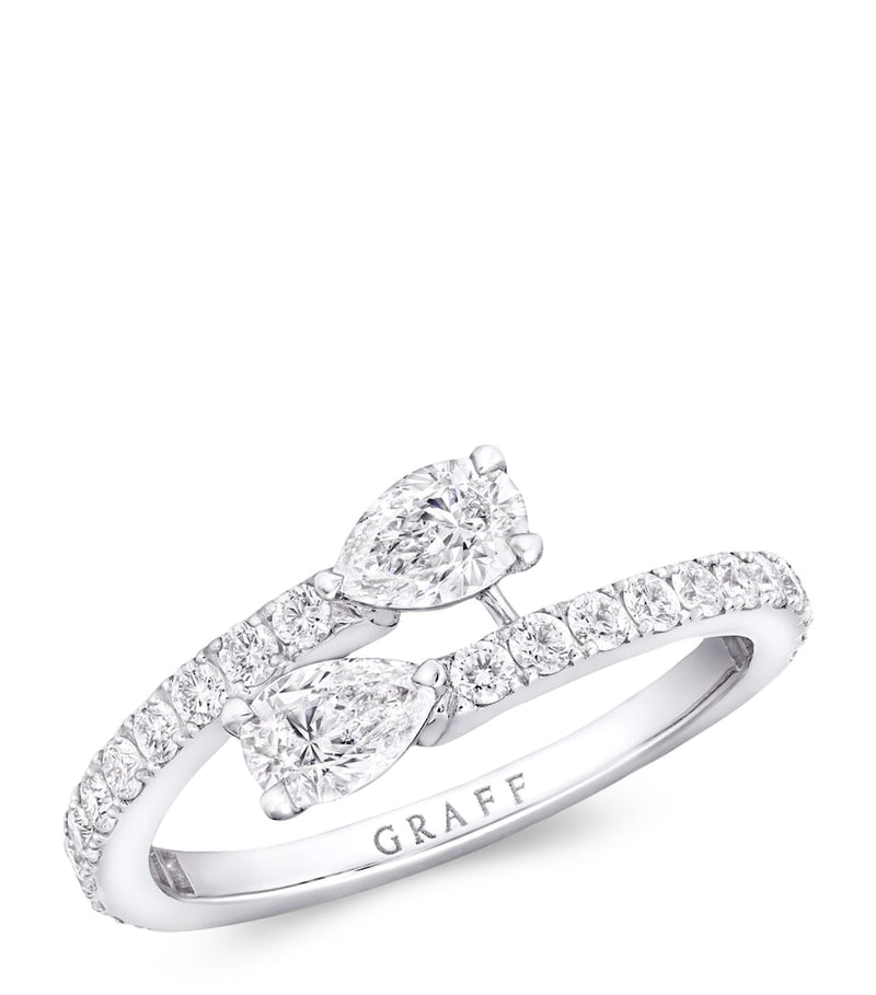 Graff white gold diamond Duet ring, UK version