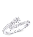 Graff white gold diamond Duet ring, UK version